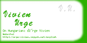 vivien urge business card